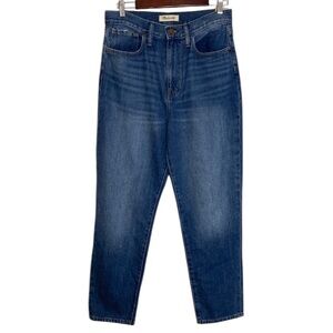 New Madewell Mom Jeans Womens 28 x 26 Medium Blue Loose Fit High Rise Crop